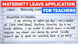 Maternity Leave Application For Teachers After Delivery  Maternity Leave Application For Teachers [upl. by Iverson]