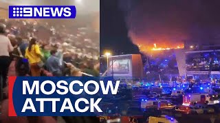 Death toll climbs in Moscow concert hall terror attack  9 News Australia [upl. by Stromberg366]