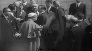 Pope Paul VI visits Turkey and meets with Eastern Orthodox Patriarch Athenagoras 1967 [upl. by Lahey]