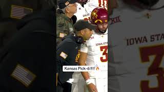 Kansas pick 6 vs Iowa state [upl. by Bevash353]