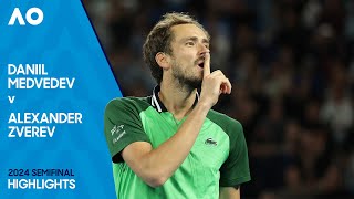 Daniil Medvedev v Alexander Zverev Highlights  Australian Open 2024 Semifinal [upl. by Smith]