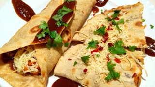 હોમમેડ મેકિસકન બીન્સ રેપ્સ  Easy Paneer Kathi Roll Recipe [upl. by Chasse81]