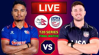 Nepal vs Usa T20i Live  Usa T20i Series Final Match LIVE SCORES amp COMMENTARY  Nepal vs Usa Live [upl. by Enautna]