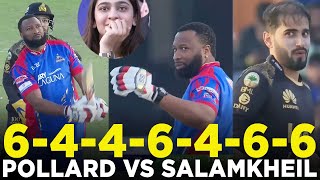 Kieron Pollard vs Waqar Salamkheil  Peshawar Zalmi vs Karachi Kings  Match 6  HBL PSL 9  M2A1A [upl. by Snehpets]