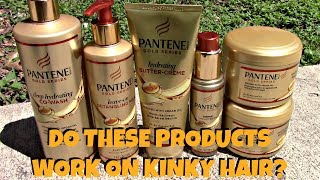 PANTENE GOLD SERIES REVIEW DO THESE PRODUCTS WORK ON KINKY HAIR [upl. by Hayidah]