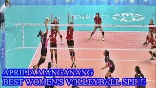 Best women volleyball spikes  Aprilia Manganang spikes [upl. by Lambard847]