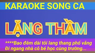 LẶNG THẦM Karaoke Song Ca Tone Medium Tran Nam Organ [upl. by Yenial564]