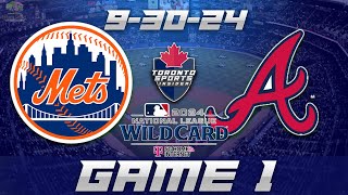 93024 New York Mets vs Atlanta Braves Game 1 Audio  MLB Postseason LIVE Streamcast amp Chat [upl. by Demodena]