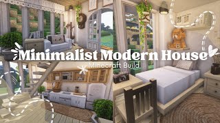 Minimalist Modern 2Floor House I Minecraft Build I Miniaturia amp Cocricot Mod I iTapixca Plays [upl. by Elleuqar759]