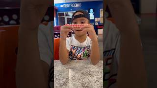 Kid gets his fingers stuck on Chinese finger trap 😂 youtubeshorts funny shorts [upl. by Martinic]