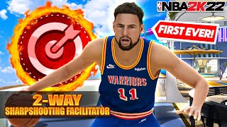 FIRST EVER 2 WAY SHARPSHOOTING FACILITATOR BUILD ON NBA 2K22 BEST GUARD BUILD ON NBA 2K22 [upl. by Lancaster666]