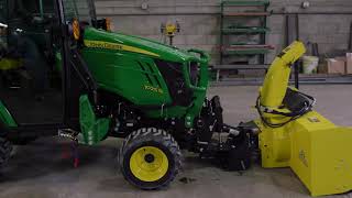 John Deere 1023E 1025R amp 2025R Snow Blower Installation Tutorial by Minnesota Equipment [upl. by Pentha]