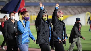 Quito recibió con alegría a las deportistas olímpicas Neisi Dajomes Tamara Salazar y Angie Palacios [upl. by Dougald]