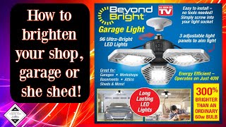 Beyond Bright LED Garage Lights amp Hyper Tough LED Shop Light Review [upl. by Gnoz]