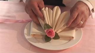 How To Fold Fancy Looking Napkins [upl. by Anasiul]