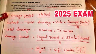 2nd PUC ACCOUNTANCY 🔥 Average period method 🔥 6 Marks guarantee 202425 exam [upl. by Kahler723]