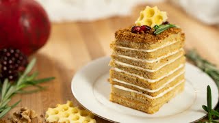 EASY Medovik Recipe  Delicious 8 Layers Burnt Honey Cake [upl. by Marielle596]