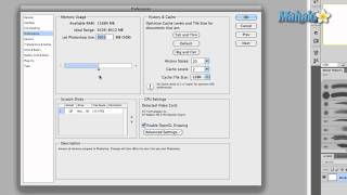 Learn Adobe Photoshop  Performance Preferences [upl. by Ethelstan256]