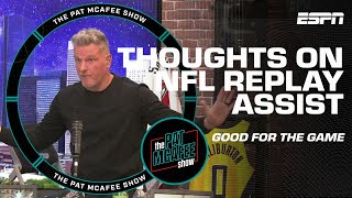 Pat McAfee is VERY EXCITED the NFL is using replay assist during games 🙌  The Pat McAfee Show [upl. by Manara]