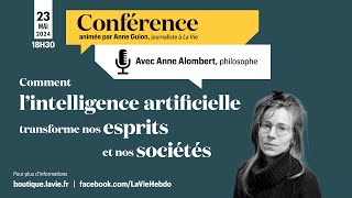 Comment lIA transforme nos esprits et nos sociétés une conférence dAnne Alombert [upl. by Eanat]