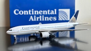 Gemini Jets 1400 Continental Airlines 777200ER Unboxing 2005 release [upl. by Nnylarat331]