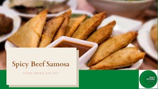 Easy to make Spicy Beef Samosa in Air Fry [upl. by Adlin]