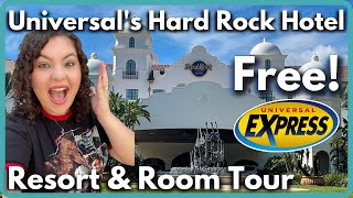 Universals Hard Rock Hotel Detailed Resort amp Room Tour  Premier Hotel Free Express Pass amp more [upl. by Inger341]