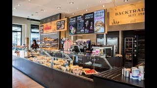 Digital Signage Lösung von Wedeko Bäckerei Kraus in KölnMarsdorf [upl. by Cyb]