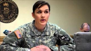 Major Angela Sweigart on Fort Indiantown Gap 2 4 2016 [upl. by Sitoiyanap]