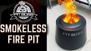 THIS THING IS AMAZING Unboxing The PIT BOSS SMOKELESS FIRE PIT Wood Pellet Fire Pit [upl. by Anemolihp]