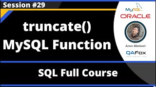 SQL  Part 29  truncate MySQL Numeric Function [upl. by Sivartal]