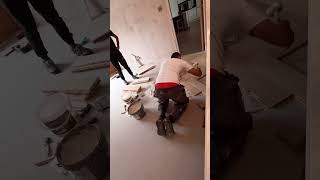 how to lay engineered hardwood flooring  installation tutorial [upl. by Atniuqal]