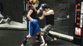 JrHigh School Girls Kick Boxing Sparring [upl. by Aglo]