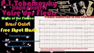 TchaikovskyWaltz of Flowers Brass Octet Free Sheet Music Download 06 rusticana Ensemble Collection [upl. by Hooge]