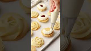 Classic viennese whirls recipe filled with raspberryjam thermapen recipe bakeoff biscuits [upl. by Yttisahc]