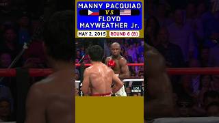 Manny Pacquiao 🇵🇭 VS 🇺🇸 Floyd Mayweather Jr  May 2 2015  ROUND 6 B [upl. by Cesya]