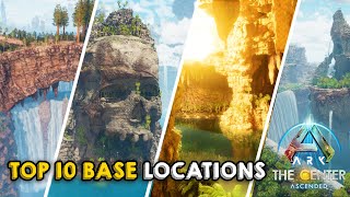 Top 10 Best Base Locations  The Center Map  ARK Survival Ascended [upl. by Kapor]