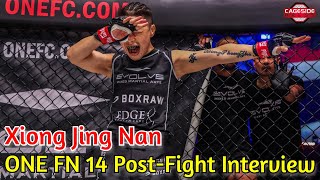 Xiong Jing Nan PostFight Interview  ONE Fight Night 14 [upl. by Mason762]