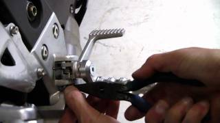 How to Install MFW Adjustable Motorcycle Footpegs [upl. by Akeimahs]