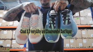 ON Running Cloud X 3 IvoryAlloy and Cloudmonster DustVapor Unboxing [upl. by Nonrev]