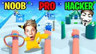 NOOB vs PRO vs HACKER in Rubber Challenge Plus FREE ROBUX🤑 Prezley [upl. by Divan]