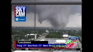 Tuscaloosa EF4 Tornado April 27 2011 James Spann Jason Simpson ABC3340 SkyCam Coverage [upl. by Salangia]