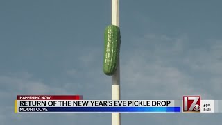 ‘Pickle drop’ returns in Mount Olive this New Year’s Eve [upl. by Marcelo]