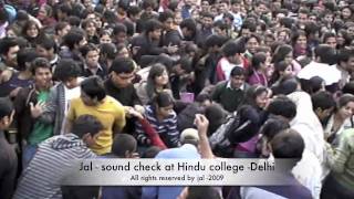 JAL band sound check at hindu college delhi india 151209 [upl. by Harts]