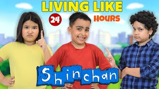 24 Hours LIVING Like SHINCHAN  Fun Challenges for Kids  ToyStars [upl. by Akceber]