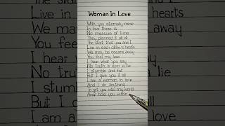 Woman in Love Lyrics Song by Dana Winner womaninlove lyrics [upl. by Schlesinger]