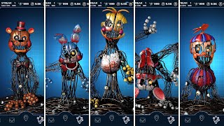 FNAF AR Molten Toy Animatronics Jumpscare amp Workshop Animations [upl. by Esorbma179]