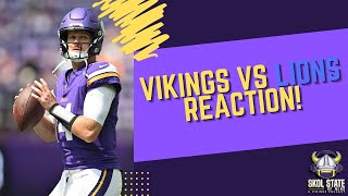 Vikings Vs Lions Reaction vikings lions nfl [upl. by Leihcim]