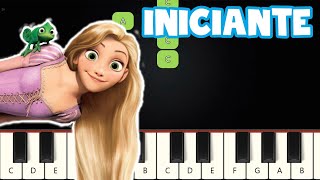 Vejo Enfim a Luz Brilhar  Enrolados  Piano e Teclado Iniciante  Nível Fácil  Tutorial [upl. by Rihana]