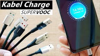 Test Dan Rekomendasi 6 Kabel Supervooc 45 Watt Buat Ponsel Oppo Realme [upl. by Lek]